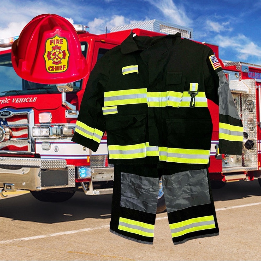 Teetot Fireman Costume w/ Hat Child Size 5-6.